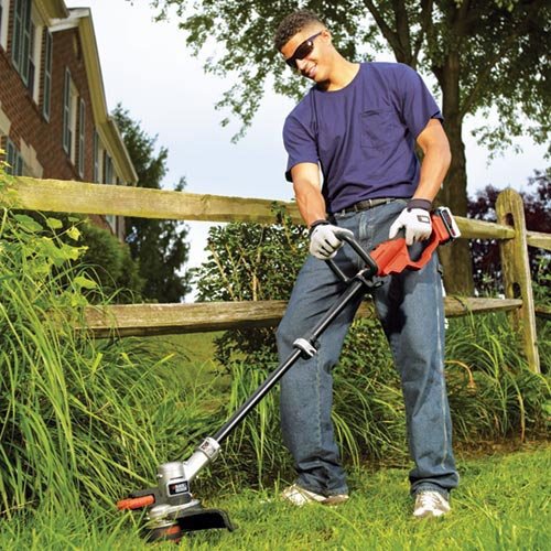 how to edge a lawn with a line trimmer